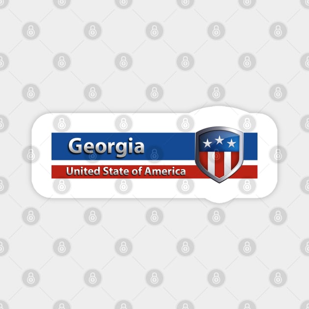 Georgia - United State of America Magnet by Steady Eyes