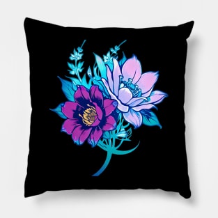 Cyberpunk Flowers Pillow