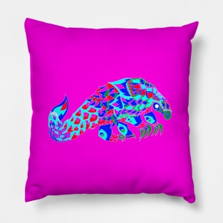 the pangolin in marvelous color pattern ecopop Pillow