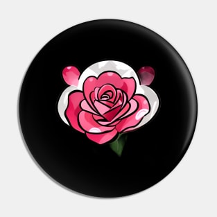 watercolor rose illustration Pin