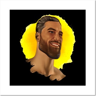 Giga Chad smiling Poster for Sale by Sr-vinnce