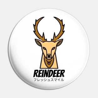 Reindeer Cartoon Animal Meme Pin