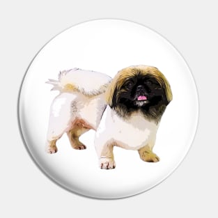 Pekingese Dog Adorable Pekinese Puppy Face Pin