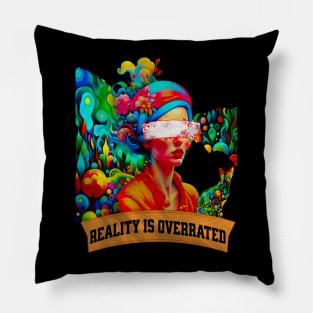 Reality Is Overrated Painting Pop Surrealism Pillow