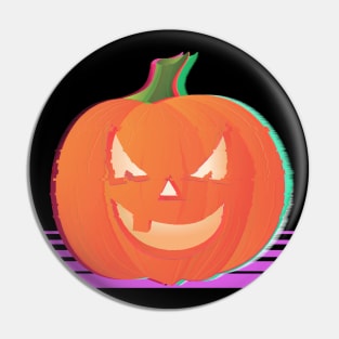 Halloween Vaporwave Jack o lantern Pin