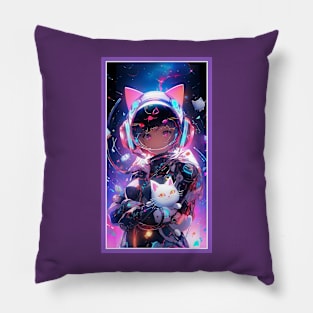 Anime Cute Cat Girl | Sci-Fi Manga Girl Anime Art Pillow