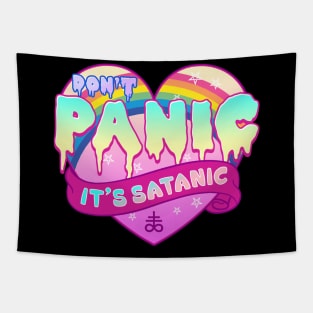 Don't Panic It's Satanic - Cute Pastel Goth Gift Tapestry