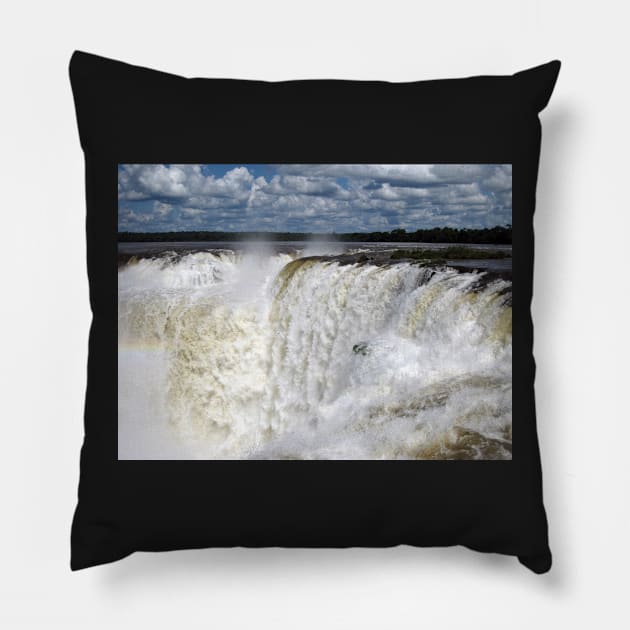 Iguazu Waterfalls Pillow by PabloPKasso