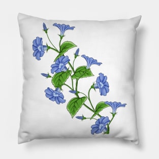 Morning Glory Flowers Pillow