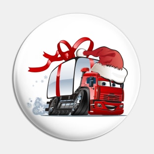 Cartoon christmas truck Pin