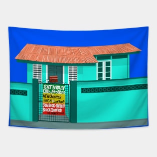 Old Caribbean Home Tapestry