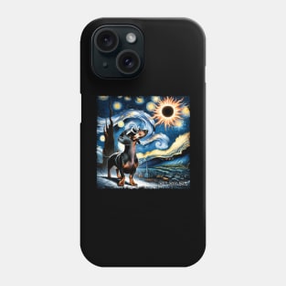 Dachshund Eclipse Expedition: Stylish Tee Featuring Spirited Wiener Dogs Phone Case