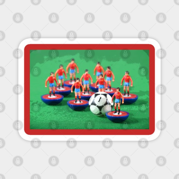 Spain national team retro subbuteo football team Magnet by vancey73