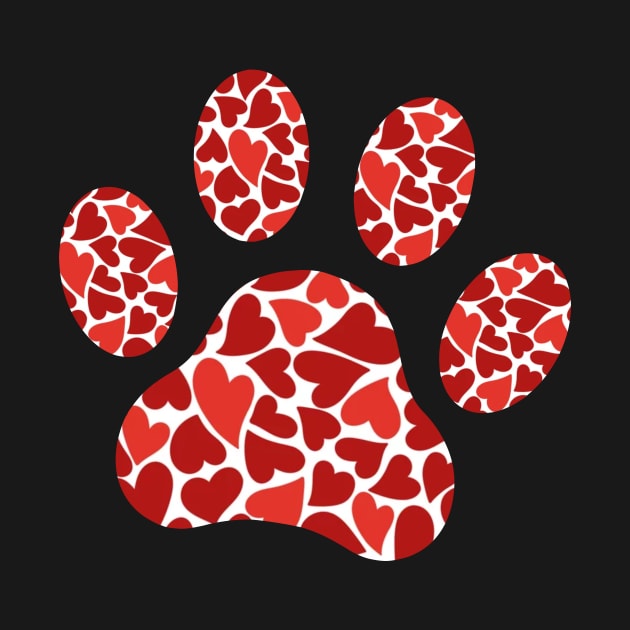 Paw print with hearts by chapter2