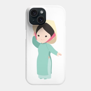 Vietnamese Ao dai traditional dress Phone Case