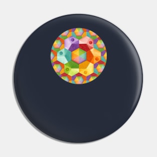 Rainbow Hexagons Pin