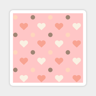 Cute Pink Love Pattern Seamless Doodle Magnet