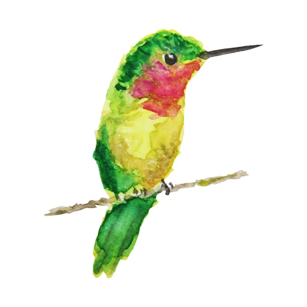 Watercolor Hummingbird by AnaAnaDesign