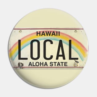 Local Vintage Hawaii License Plate Pin