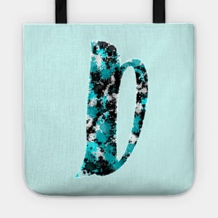 Paint Splash Letter D Tote