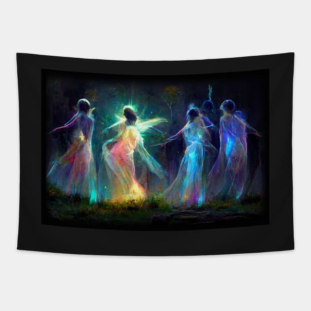 Standing stones fairies 8 Tapestry by fairyfreak