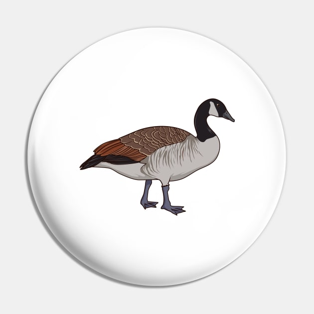 Drawing of a Canada Goose Pin by Modern Medieval Design