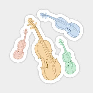 Pastel Violins Magnet