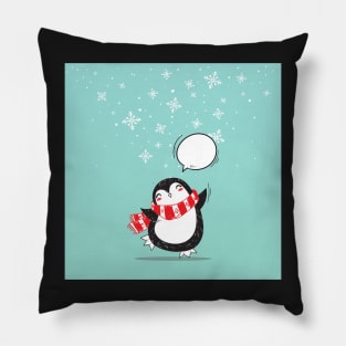 Cute Christmas Penguin Pillow