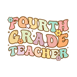 Vintage 4th Fourth Grade Teacher Back To School Gifts T-Shirt