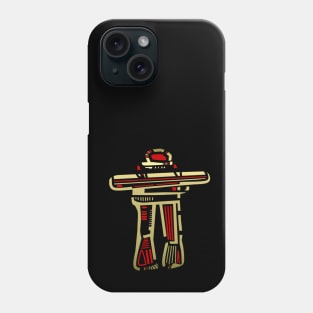 Totem Gold and Black Inuksuk Icon Phone Case