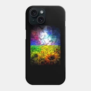 Sunflower Field Mosaic Phone Case