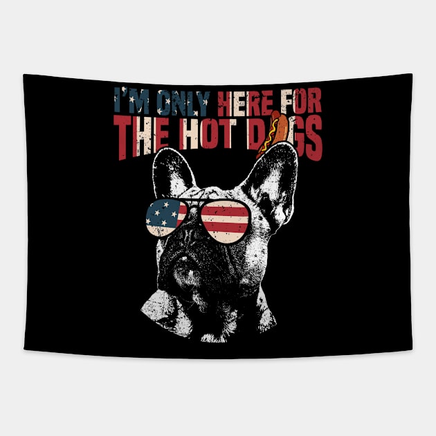 French Bulldog Shirt Funny 4th of July Pup Tee Tapestry by Madfido