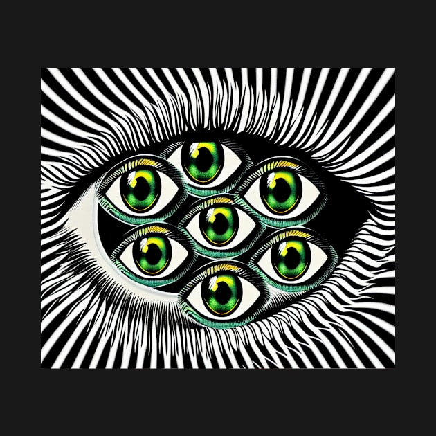 Trippy Lines and Eyes by TeeTrendz