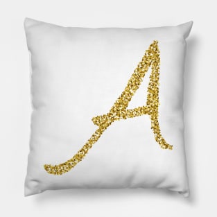 Sparkling A Letter Pillow