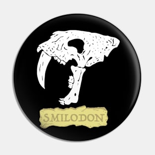 Smilodon Sabertooth Cat Skull Pin