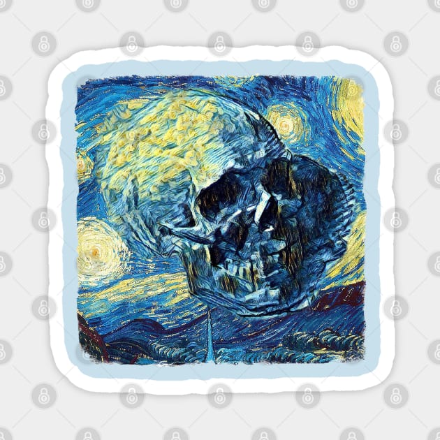 The Skull Van Gogh Style Magnet by todos