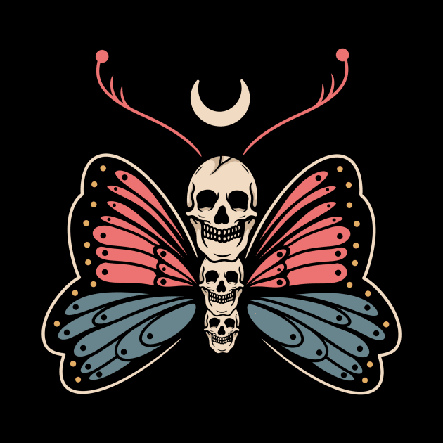 Butterfly and skull by gggraphicdesignnn