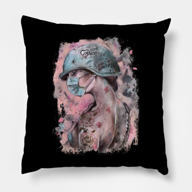 Healthcare pink girl Pillow by AlindaEudoro431994