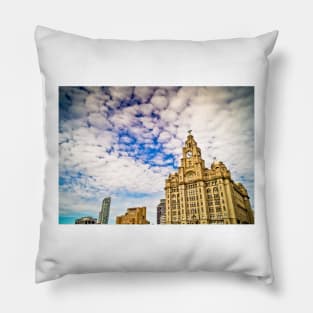 Royal Liver Building, Liverpool, England Pillow