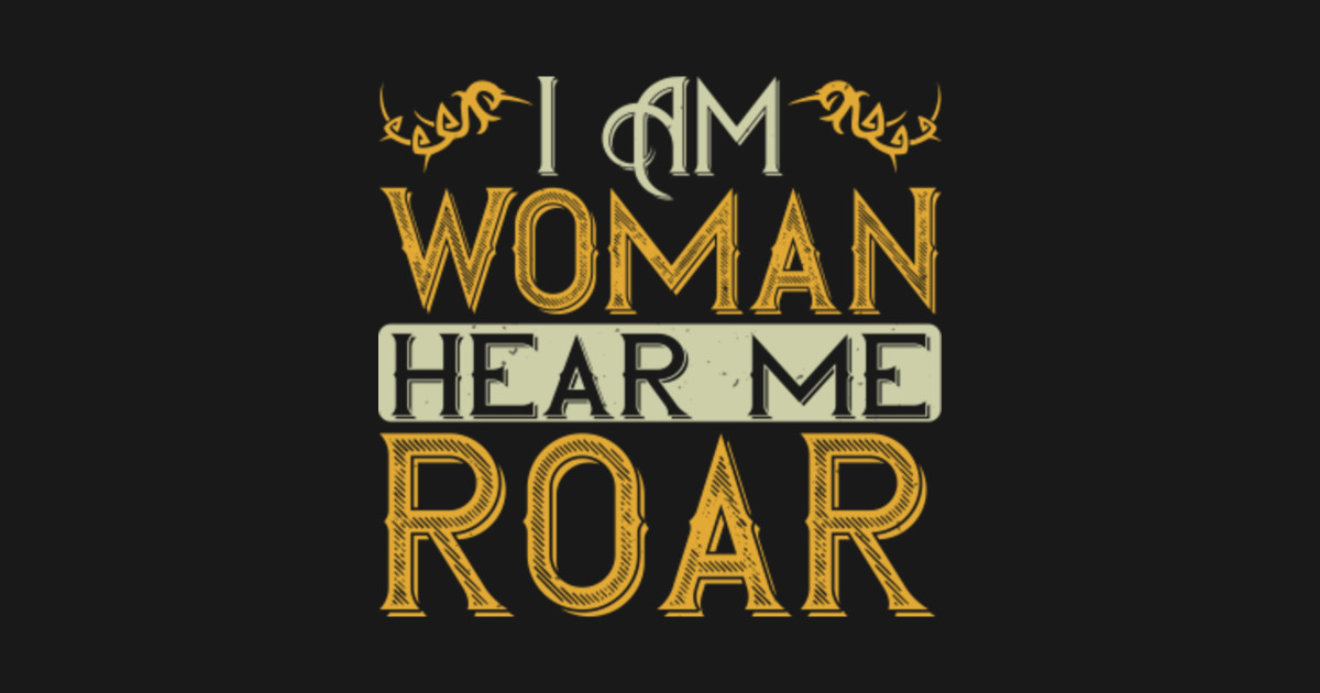 I Am Woman Hear Me Roar Motorcycle Rider Woman Sticker Teepublic 3339