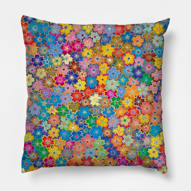 Colorful Floral Pillow by Emart