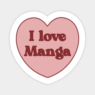 I love manga heart aesthetic dollette coquette pink red Magnet