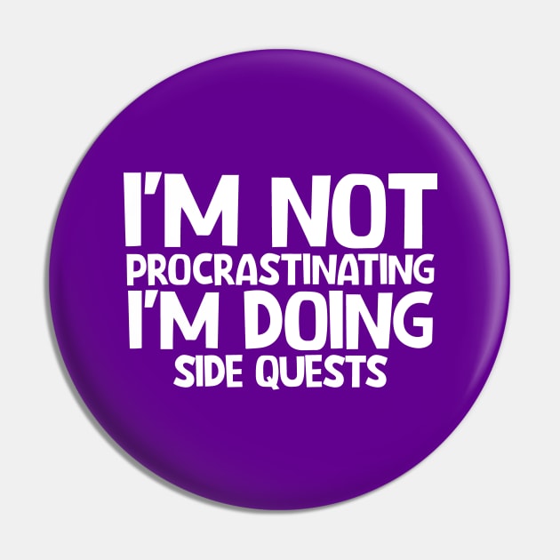 I'm not procrastinating I'm doing side quests Pin by colorsplash