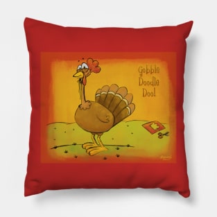 Gobble Doodle Doo! Thanksgiving Turkey Trickster Pillow