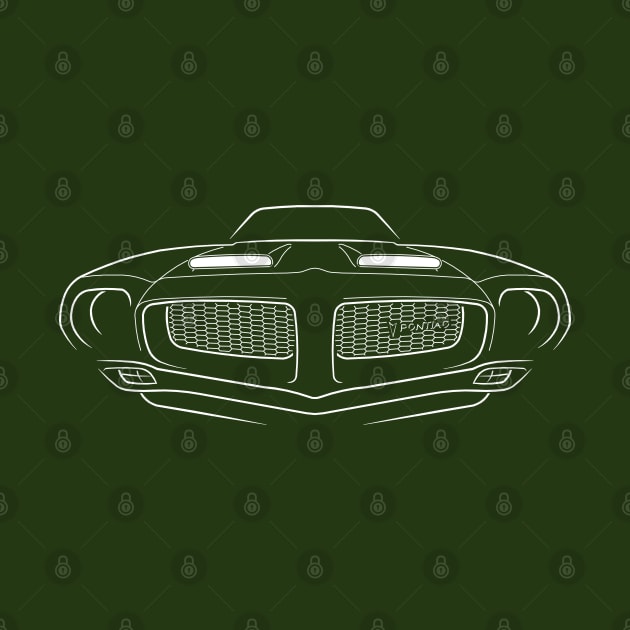 1972 Pontiac Firebird - front stencil, white by mal_photography