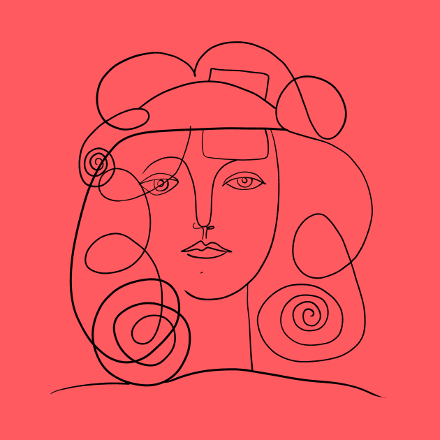 Picasso Line Art - Woman's Head #2 by shamila