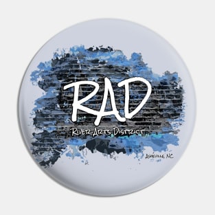 River Arts District - Asheville, NC - Grunge Blue GreyBG 21 Pin