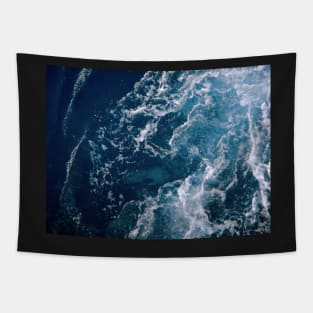 Ocean Blue Waves Tapestry