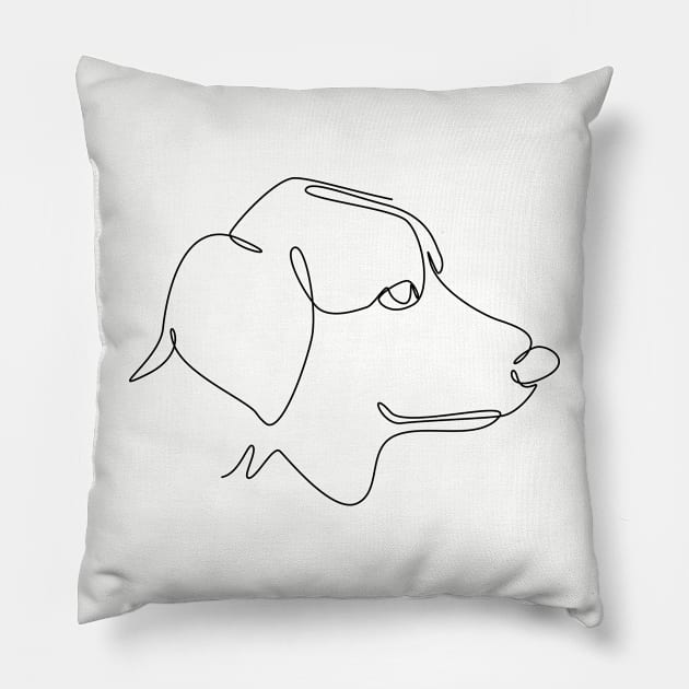 Retriever Side Pillow by Irkhamsterstock