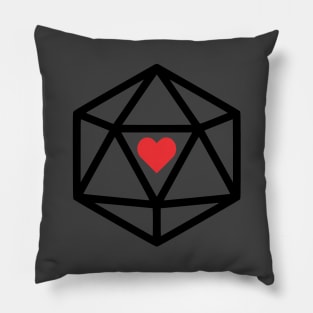 Heart Dice D20 Pillow